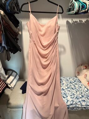 Christina Wu Frost Rose Draped Strapless Gown
